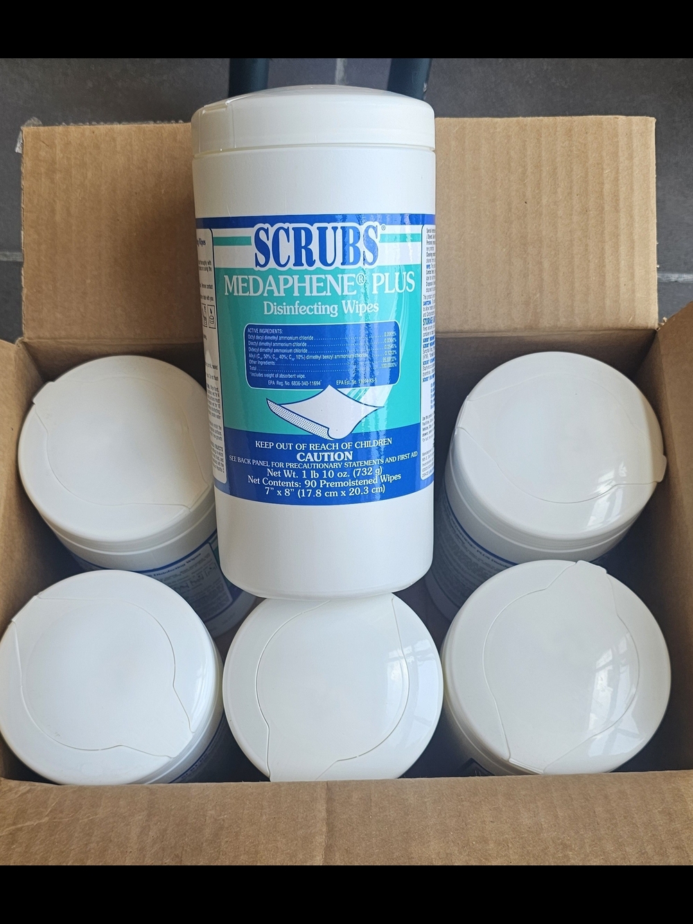 SCRUBS Medaphene Plus Disinfecting Wipes - 6pack